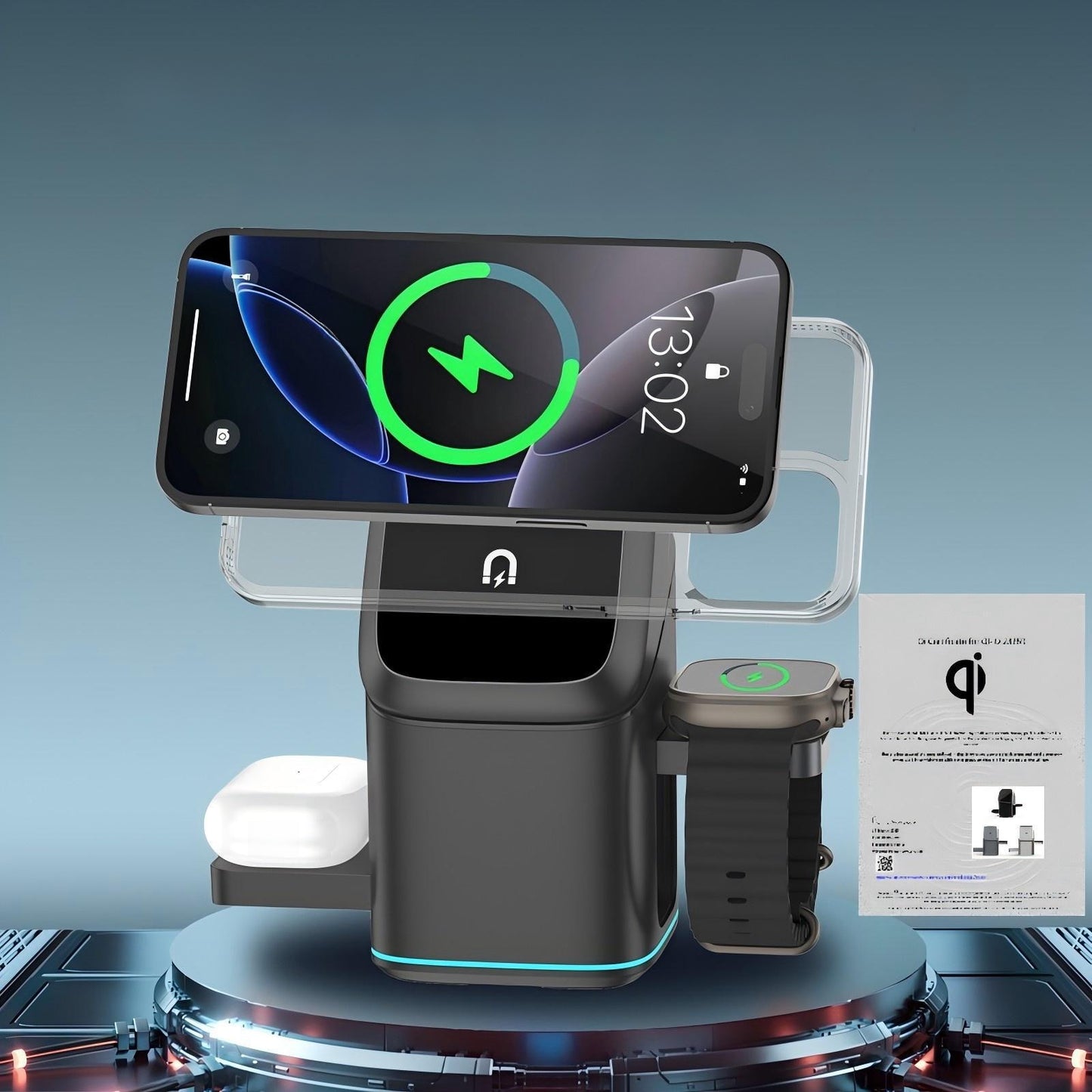 3-in-1 Magnetic Wireless Charger