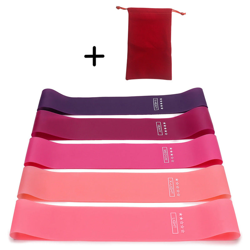 Elastic Resistance Bands Set for Yoga, Pilates, and Strength Training - 5-Pack