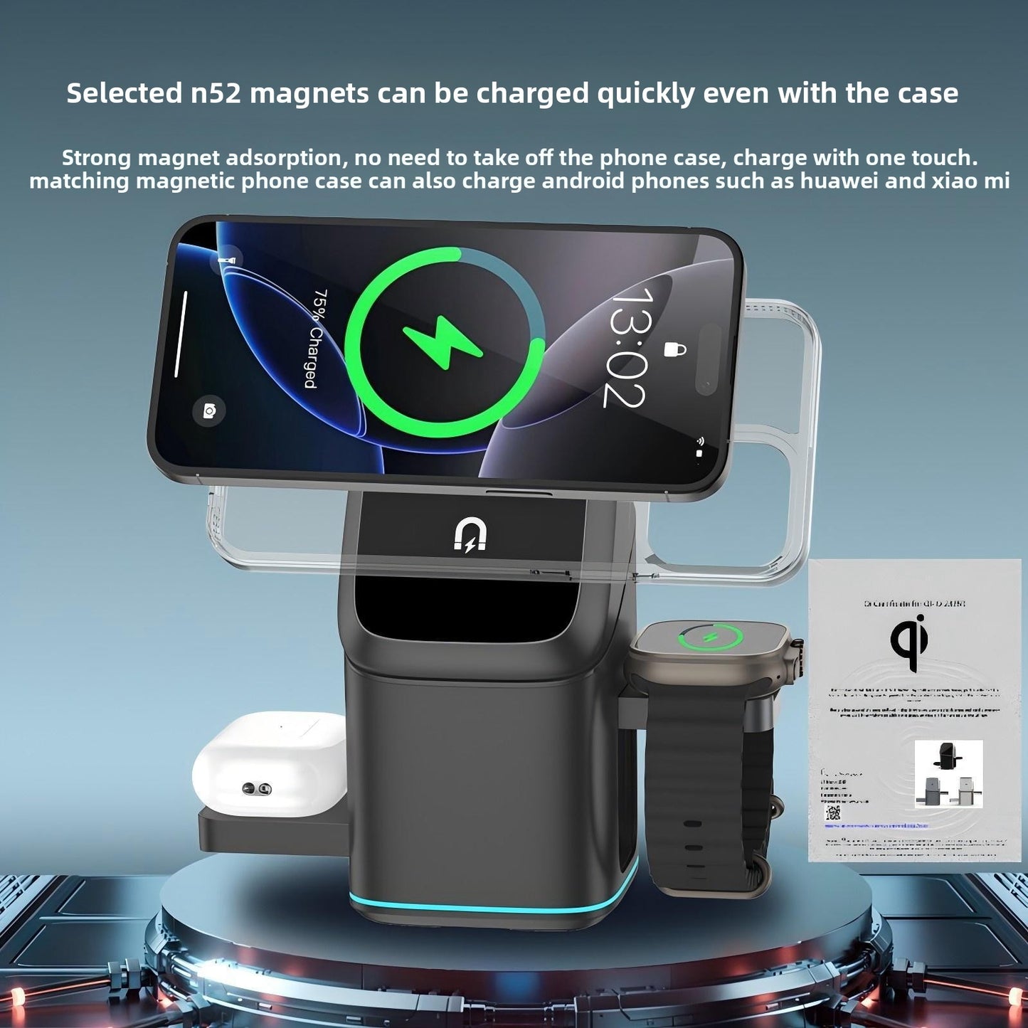 3-in-1 Magnetic Wireless Charger