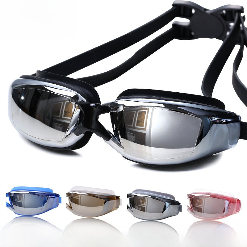 Swimming Goggles for Men & Women – Anti-Fog UV Protection, Waterproof, Adjustable Silicone Swim Goggles for Adults & Kids