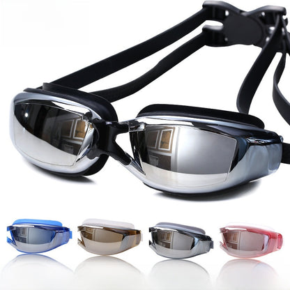 Swimming Goggles for Men & Women – Anti-Fog UV Protection, Waterproof, Adjustable Silicone Swim Goggles for Adults & Kids