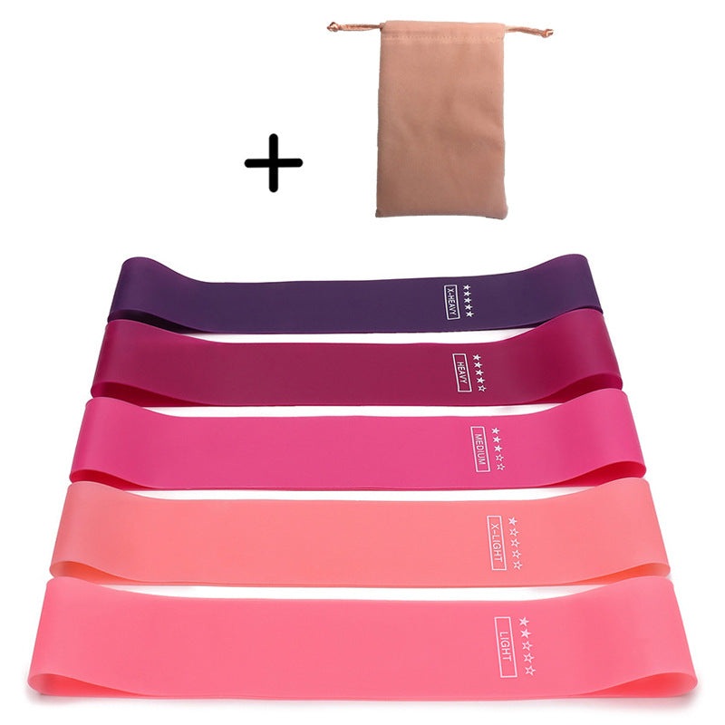 Elastic Resistance Bands Set for Yoga, Pilates, and Strength Training - 5-Pack