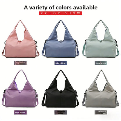 Women'S Multi-Purpose Sports Bag - Waterproof with Shoe Pocket for Yoga, Gym, and Travel