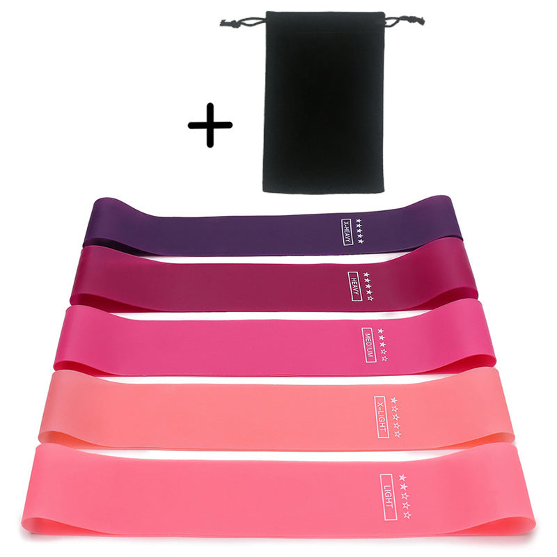 Elastic Resistance Bands Set for Yoga, Pilates, and Strength Training - 5-Pack