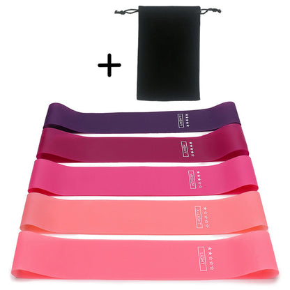 Elastic Resistance Bands Set for Yoga, Pilates, and Strength Training - 5-Pack